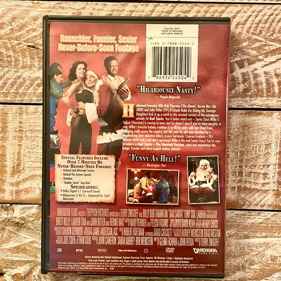 3/$15 u pick dvds📀or 1 for $9~ 🧑🏼‍🎄Badder Santa🎅🏼 - Picture 2 of 6